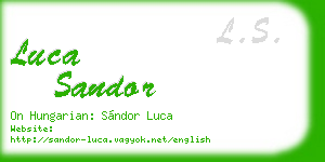 luca sandor business card