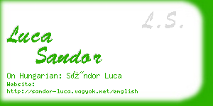 luca sandor business card